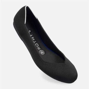 Rothy's The Flat Round‎ Toe in Black White Trim (retired) Size 8.5
